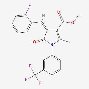 molecular formula C21H15F4NO3 B4990108 methyl (4Z)-4-(2-fluorobenzylidene)-2-methyl-5-oxo-1-[3-(trifluoromethyl)phenyl]-4,5-dihydro-1H-pyrrole-3-carboxylate 