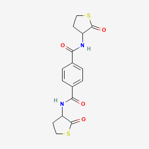 molecular formula C16H16N2O4S2 B4990198 N1,N4-BIS(2-OXOTHIOLAN-3-YL)BENZENE-1,4-DICARBOXAMIDE 