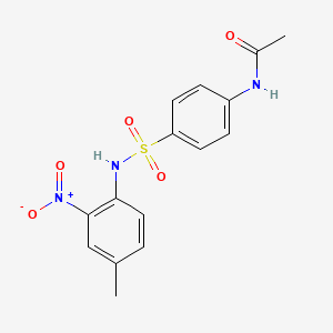 molecular formula C15H15N3O5S B4990218 N-[4-[(4-methyl-2-nitrophenyl)sulfamoyl]phenyl]acetamide 