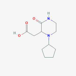 (1-Cyclopentyl-3-oxo-2-piperazinyl)acetic acid
