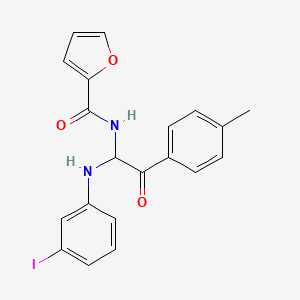 molecular formula C20H17IN2O3 B4990293 N-[1-(3-iodoanilino)-2-(4-methylphenyl)-2-oxoethyl]furan-2-carboxamide CAS No. 6253-63-0