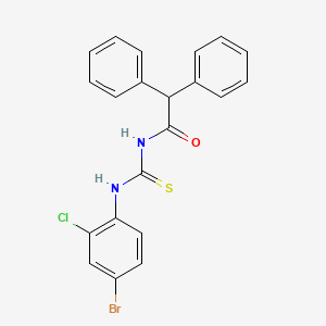 molecular formula C21H16BrClN2OS B4990385 N-[(4-bromo-2-chlorophenyl)carbamothioyl]-2,2-diphenylacetamide 