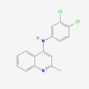 molecular formula C16H12Cl2N2 B4990447 N-(3,4-dichlorophenyl)-2-methylquinolin-4-amine 