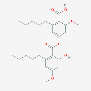 molecular formula C26H34O7 B049905 2'-O-Methylperlatolic acid CAS No. 38968-07-9