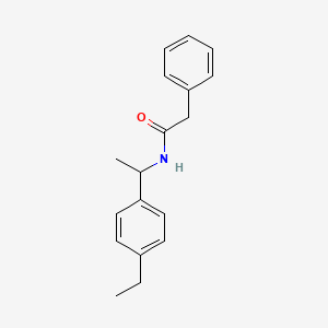 molecular formula C18H21NO B4990661 N-[1-(4-ethylphenyl)ethyl]-2-phenylacetamide 