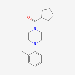 molecular formula C17H24N2O B4990700 CYCLOPENTYL[4-(2-METHYLPHENYL)PIPERAZINO]METHANONE 