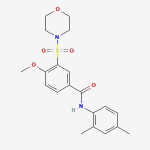 molecular formula C20H24N2O5S B4990733 N-(2,4-dimethylphenyl)-4-methoxy-3-(morpholin-4-ylsulfonyl)benzamide 