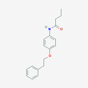 molecular formula C18H21NO2 B499083 N-[4-(2-phenylethoxy)phenyl]butanamide 