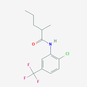 molecular formula C13H15ClF3NO B4990919 N-[2-chloro-5-(trifluoromethyl)phenyl]-2-methylpentanamide 