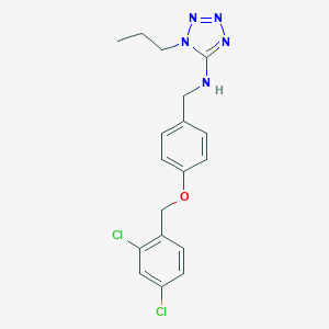 molecular formula C18H19Cl2N5O B499126 N-({4-[(2,4-DICHLOROPHENYL)METHOXY]PHENYL}METHYL)-1-PROPYL-1,2,3,4-TETRAZOL-5-AMINE 