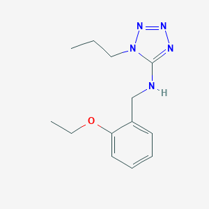 molecular formula C13H19N5O B499136 N-[(2-ethoxyphenyl)methyl]-1-propyltetrazol-5-amine CAS No. 876896-24-1
