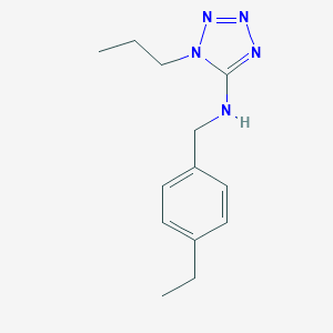 molecular formula C13H19N5 B499152 N-[(4-ETHYLPHENYL)METHYL]-1-PROPYL-1,2,3,4-TETRAZOL-5-AMINE 