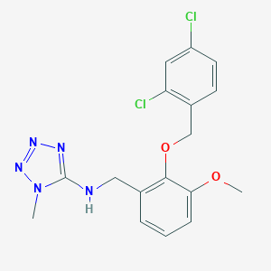 molecular formula C17H17Cl2N5O2 B499155 N-{2-[(2,4-dichlorobenzyl)oxy]-3-methoxybenzyl}-N-(1-methyl-1H-tetraazol-5-yl)amine CAS No. 847467-86-1