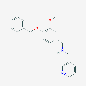 molecular formula C22H24N2O2 B499171 1-[4-(benzyloxy)-3-ethoxyphenyl]-N-(pyridin-3-ylmethyl)methanamine 