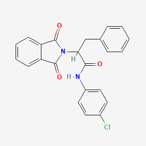 molecular formula C23H17ClN2O3 B4992010 N-(4-chlorophenyl)-2-(1,3-dioxo-1,3-dihydro-2H-isoindol-2-yl)-3-phenylpropanamide 