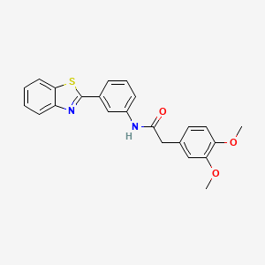 molecular formula C23H20N2O3S B4992112 N-[3-(1,3-benzothiazol-2-yl)phenyl]-2-(3,4-dimethoxyphenyl)acetamide 