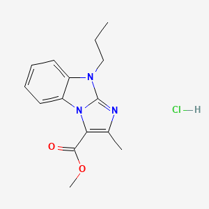 molecular formula C15H18ClN3O2 B4992223 Methyl 2-methyl-4-propylimidazo[1,2-a]benzimidazole-1-carboxylate;hydrochloride 