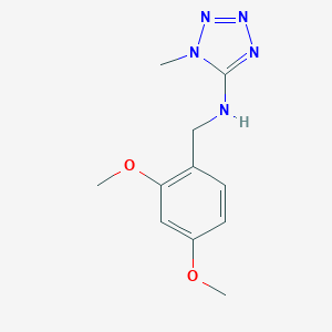 molecular formula C11H15N5O2 B499225 N-[(2,4-dimethoxyphenyl)methyl]-1-methyltetrazol-5-amine CAS No. 876897-92-6