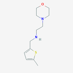 molecular formula C12H20N2OS B499228 N-[(5-methylthiophen-2-yl)methyl]-2-(morpholin-4-yl)ethanamine CAS No. 880811-91-6