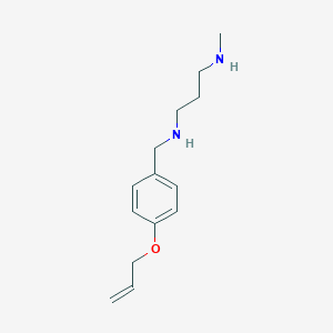 molecular formula C14H22N2O B499234 N-methyl-N'-[4-(prop-2-en-1-yloxy)benzyl]propane-1,3-diamine 