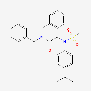 molecular formula C26H30N2O3S B4992349 N~1~,N~1~-dibenzyl-N~2~-(4-isopropylphenyl)-N~2~-(methylsulfonyl)glycinamide 
