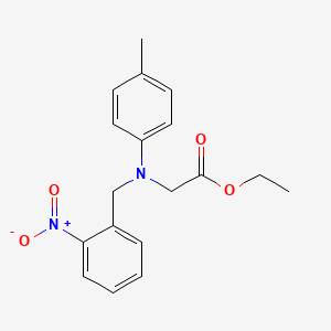 molecular formula C18H20N2O4 B4992369 ethyl N-(4-methylphenyl)-N-(2-nitrobenzyl)glycinate 