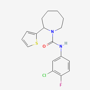 molecular formula C17H18ClFN2OS B4992391 N-(3-Chloro-4-fluorophenyl)-2-(thiophen-2-YL)azepane-1-carboxamide 