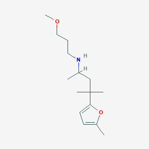 molecular formula C15H27NO2 B4992394 N-(3-methoxypropyl)-4-methyl-4-(5-methylfuran-2-yl)pentan-2-amine 
