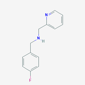 molecular formula C13H13FN2 B499240 N-(4-fluorobenzyl)-N-(2-pyridinylmethyl)amine 
