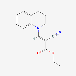 molecular formula C15H16N2O2 B4992407 Ethyl 2-cyano-3-(3,4-dihydroquinolin-1(2H)-yl)acrylate CAS No. 6687-86-1