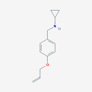 molecular formula C13H17NO B499244 N-[4-(allyloxy)benzyl]-N-cyclopropylamine 