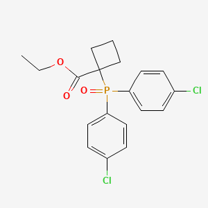 molecular formula C19H19Cl2O3P B4992513 ethyl 1-[bis(4-chlorophenyl)phosphoryl]cyclobutanecarboxylate 