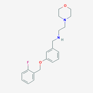 molecular formula C20H25FN2O2 B499254 N-{3-[(2-fluorobenzyl)oxy]benzyl}-2-(morpholin-4-yl)ethanamine 
