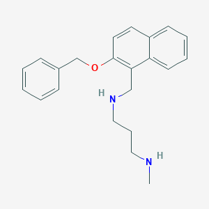 molecular formula C22H26N2O B499265 N-{[2-(benzyloxy)-1-naphthyl]methyl}-N-[3-(methylamino)propyl]amine 