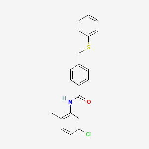 molecular formula C21H18ClNOS B4992752 N-(5-chloro-2-methylphenyl)-4-[(phenylthio)methyl]benzamide 