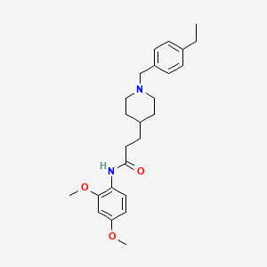 molecular formula C25H34N2O3 B4992760 N-(2,4-dimethoxyphenyl)-3-[1-(4-ethylbenzyl)-4-piperidinyl]propanamide 