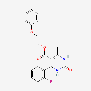 molecular formula C20H19FN2O4 B4992827 2-Phenoxyethyl 4-(2-fluorophenyl)-6-methyl-2-oxo-1,2,3,4-tetrahydropyrimidine-5-carboxylate 