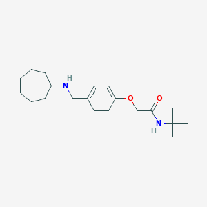 molecular formula C20H32N2O2 B499283 N-tert-butyl-2-{4-[(cycloheptylamino)methyl]phenoxy}acetamide 