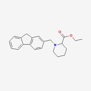 molecular formula C22H25NO2 B4992840 ethyl 1-(9H-fluoren-2-ylmethyl)piperidine-2-carboxylate 