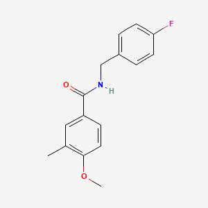 molecular formula C16H16FNO2 B4992856 N-(4-fluorobenzyl)-4-methoxy-3-methylbenzamide 