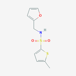 molecular formula C10H11NO3S2 B4992890 N-(furan-2-ylmethyl)-5-methylthiophene-2-sulfonamide 