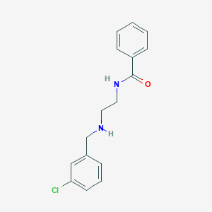 molecular formula C16H17ClN2O B499293 N-{2-[(3-chlorobenzyl)amino]ethyl}benzamide 