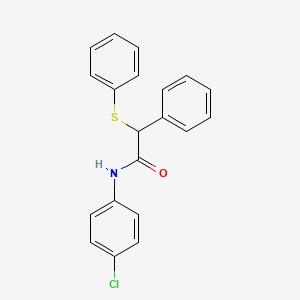 molecular formula C20H16ClNOS B4992946 N-(4-chlorophenyl)-2-phenyl-2-(phenylsulfanyl)acetamide 