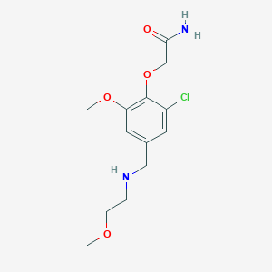 molecular formula C13H19ClN2O4 B499296 2-(2-Chloro-6-methoxy-4-{[(2-methoxyethyl)amino]methyl}phenoxy)acetamide 
