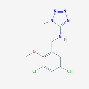 molecular formula C10H11Cl2N5O B499301 N-(3,5-dichloro-2-methoxybenzyl)-N-(1-methyl-1H-1,2,3,4-tetraazol-5-yl)amine CAS No. 878424-07-8