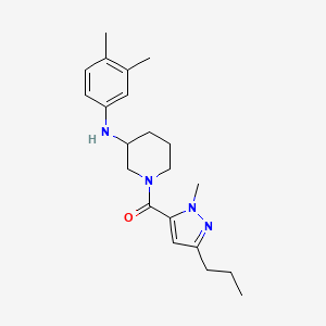 molecular formula C21H30N4O B4993096 N-(3,4-dimethylphenyl)-1-[(1-methyl-3-propyl-1H-pyrazol-5-yl)carbonyl]-3-piperidinamine 