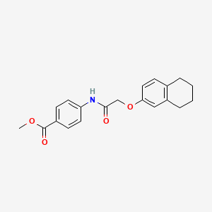 molecular formula C20H21NO4 B4993142 Methyl 4-{[(5,6,7,8-tetrahydronaphthalen-2-yloxy)acetyl]amino}benzoate 