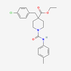 molecular formula C23H27ClN2O3 B4993174 ethyl 4-(4-chlorobenzyl)-1-{[(4-methylphenyl)amino]carbonyl}-4-piperidinecarboxylate 