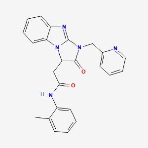 molecular formula C24H21N5O2 B4993242 N-(2-methylphenyl)-2-[2-oxo-1-(pyridin-2-ylmethyl)-2,3-dihydro-1H-imidazo[1,2-a]benzimidazol-3-yl]acetamide 