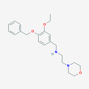 molecular formula C22H30N2O3 B499325 N-[4-(benzyloxy)-3-ethoxybenzyl]-2-(morpholin-4-yl)ethanamine 